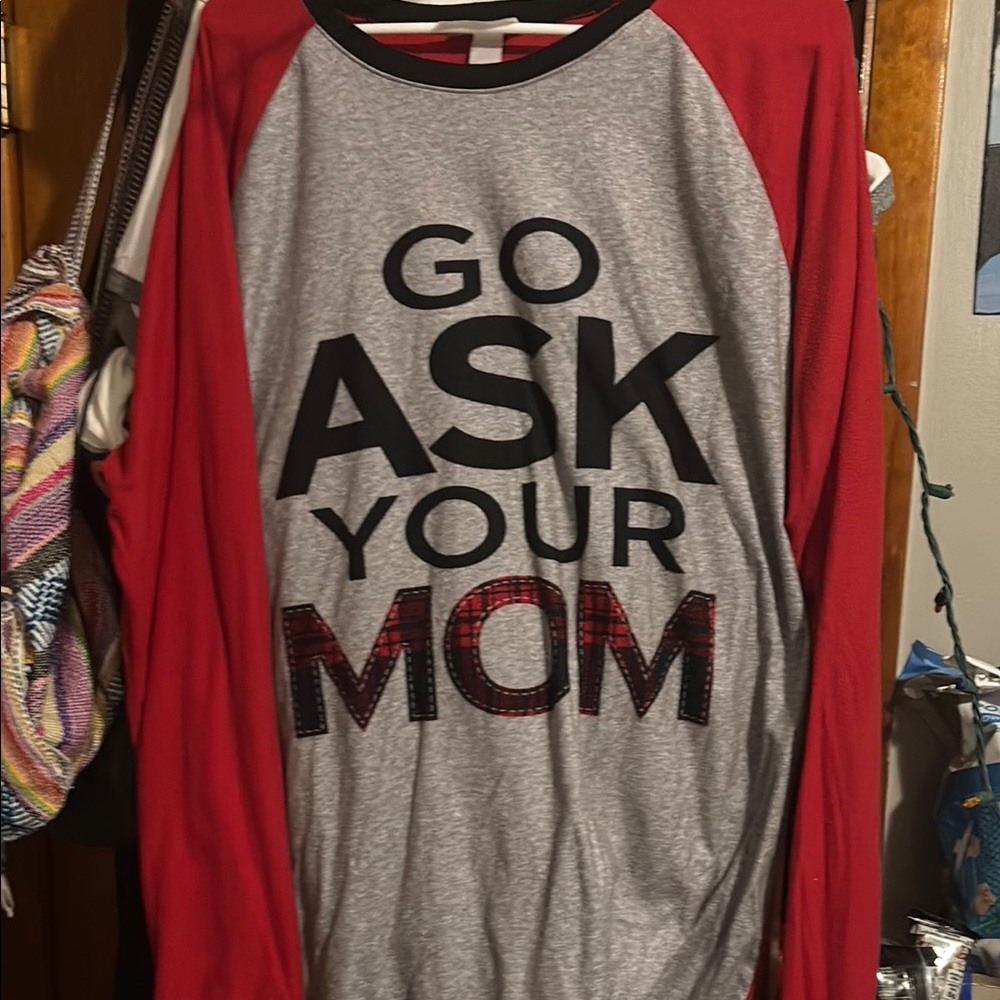Red and Gray Kids Raglan Shirt